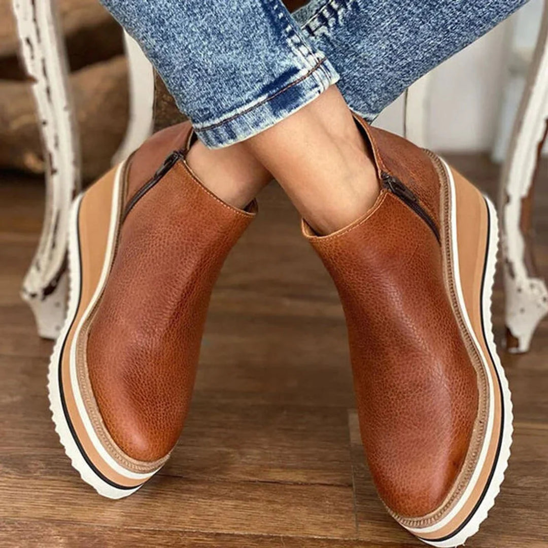 Shawna | Women's Platform Wedge Ankle Boots