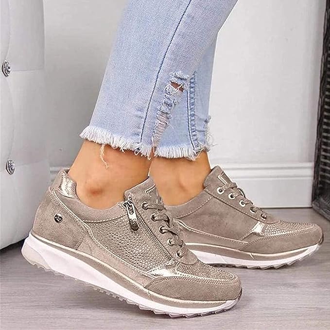 Sheryl | Women's Lace-Up Zip Sneakers
