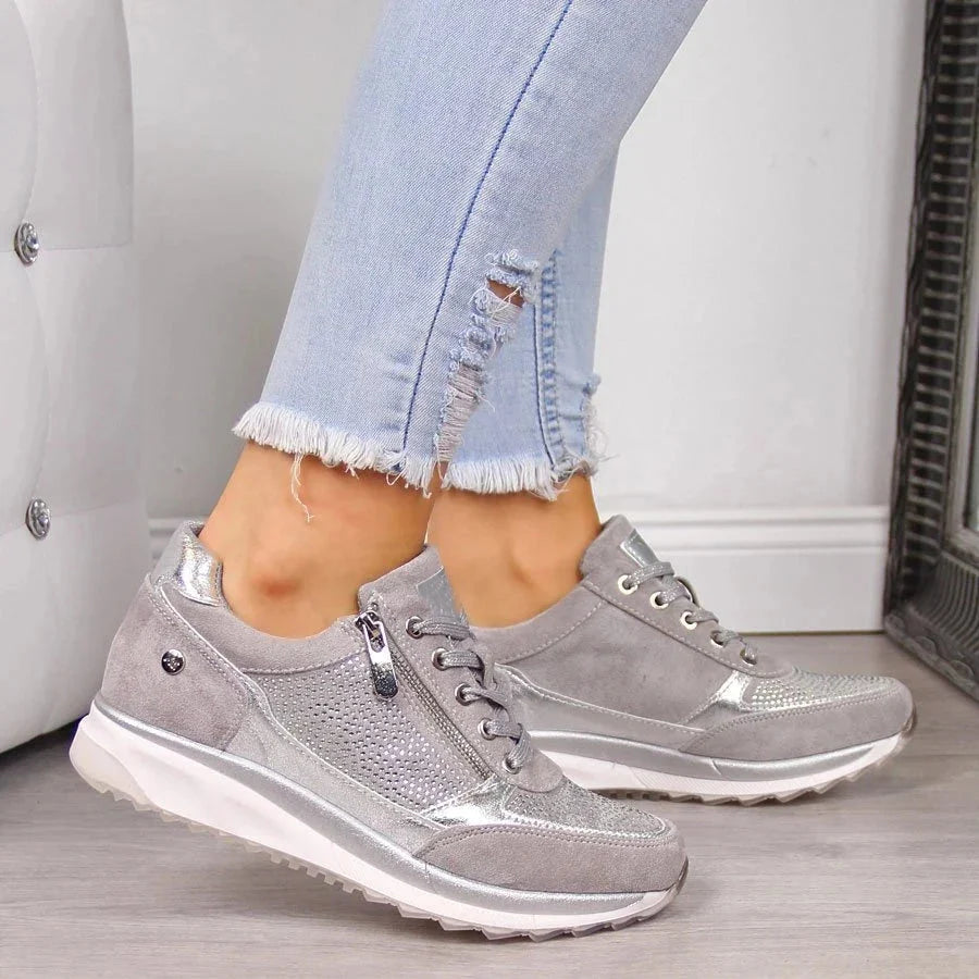 Sheryl | Women's Lace-Up Zip Sneakers