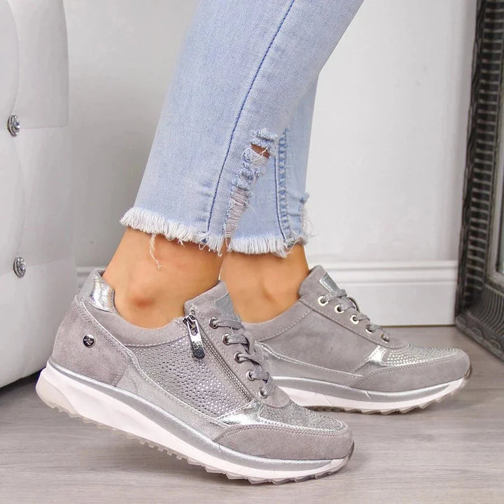 Sheryl | Women's Lace-Up Zip Sneakers