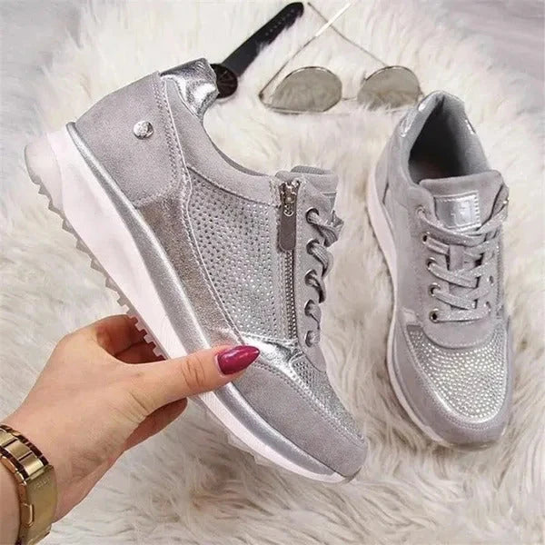 Sheryl | Women's Lace-Up Zip Sneakers