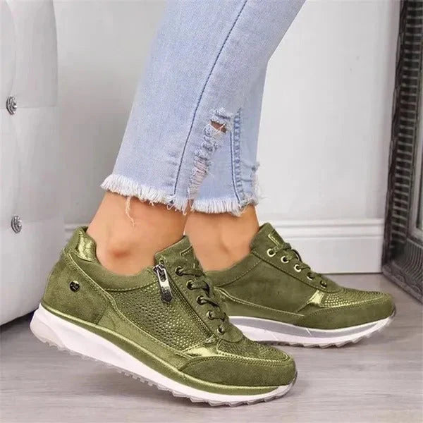 Sheryl | Women's Lace-Up Zip Sneakers