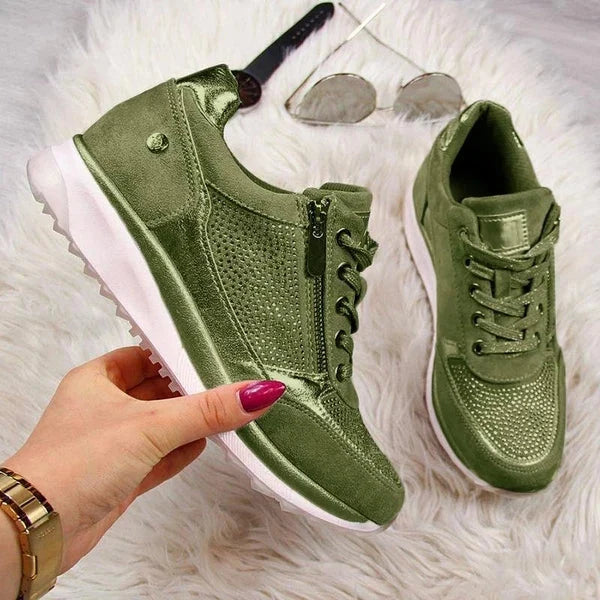 Sheryl | Women's Lace-Up Zip Sneakers