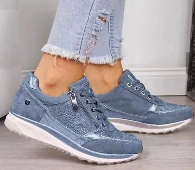 Sheryl | Women's Lace-Up Zip Sneakers