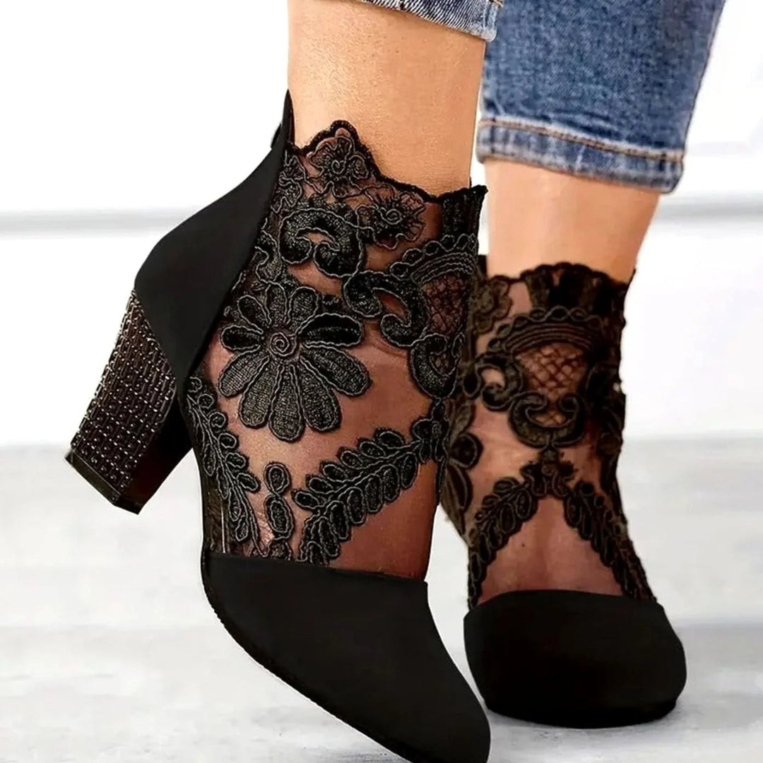 Shirin | Women's Block-Heel Pointed-Toe Ankle Boots