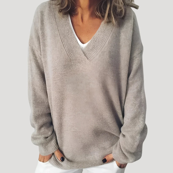 Sienna | Women's Oversized Deep V Neck Sweater