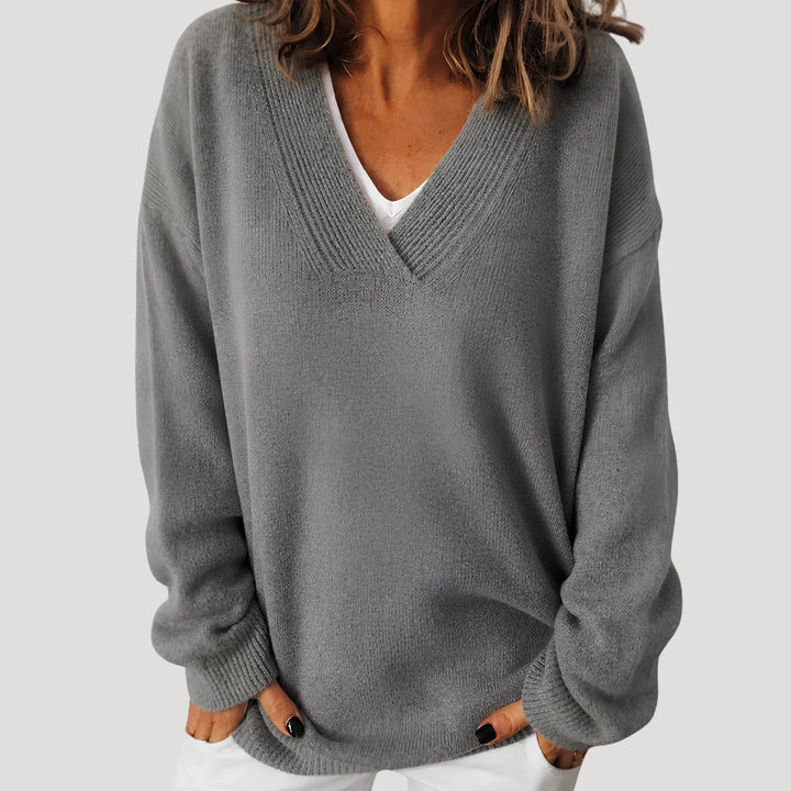Sienna | Women's Oversized Deep V Neck Sweater