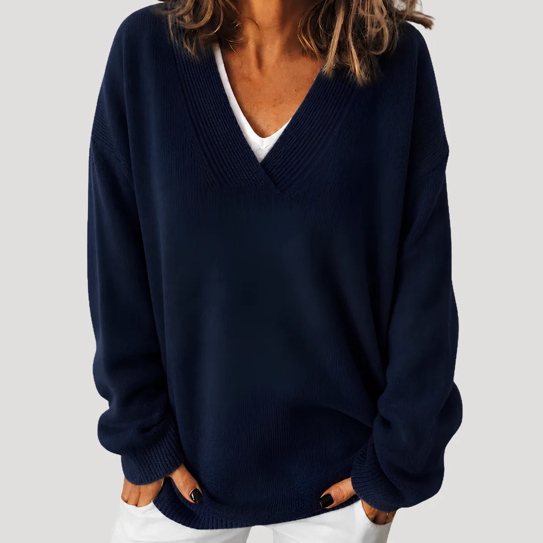 Sienna | Women's Oversized Deep V Neck Sweater