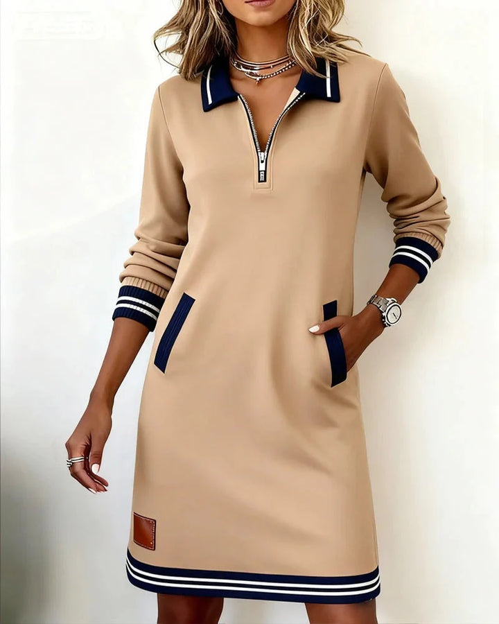 Sophia | Women's Half-Zip Sweatshirt Dress