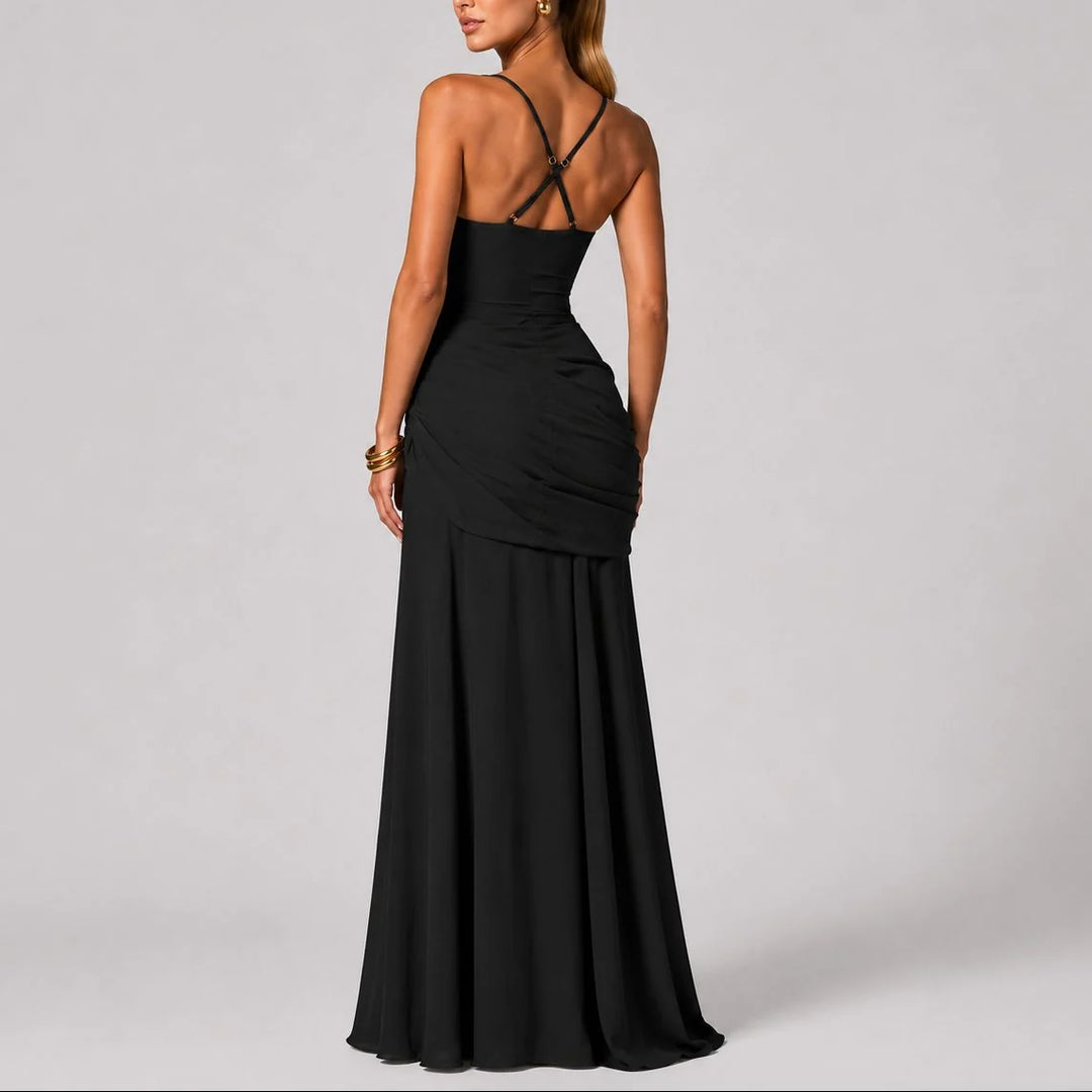 Sophie | Women's Elegant Ruched Maxi Dress
