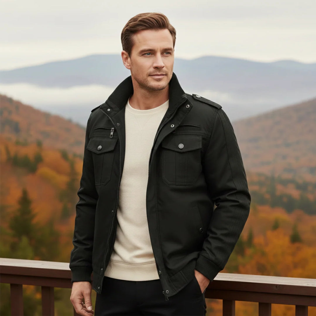 Stanley | Men's Fleece Lined Zip Up Military Winter Jacket