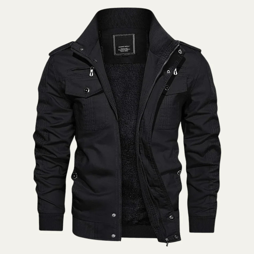 Stanley | Men's Fleece Lined Zip Up Military Winter Jacket