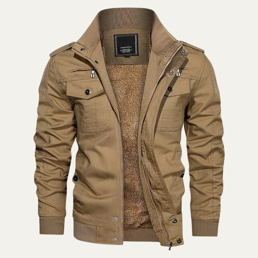 Stanley | Men's Fleece Lined Zip Up Military Winter Jacket