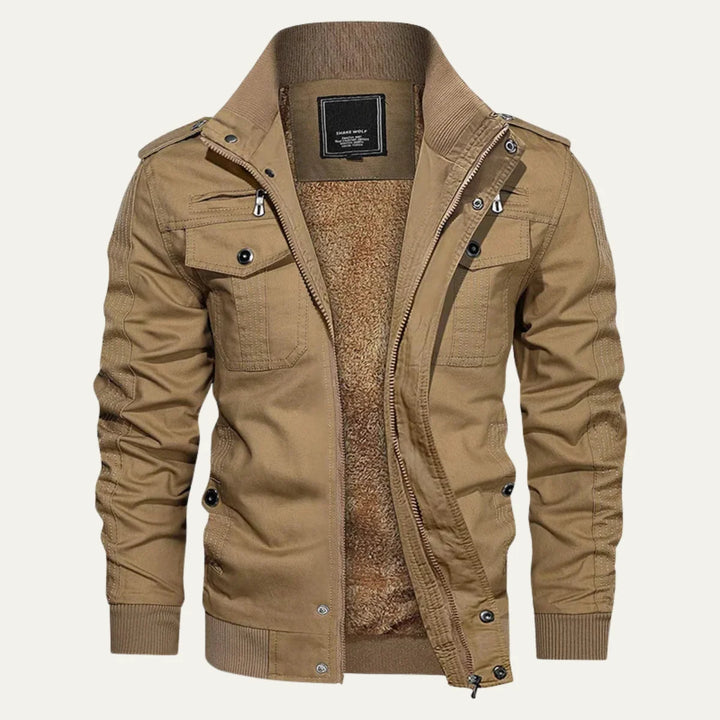 Stanley | Men's Fleece Lined Zip Up Military Winter Jacket