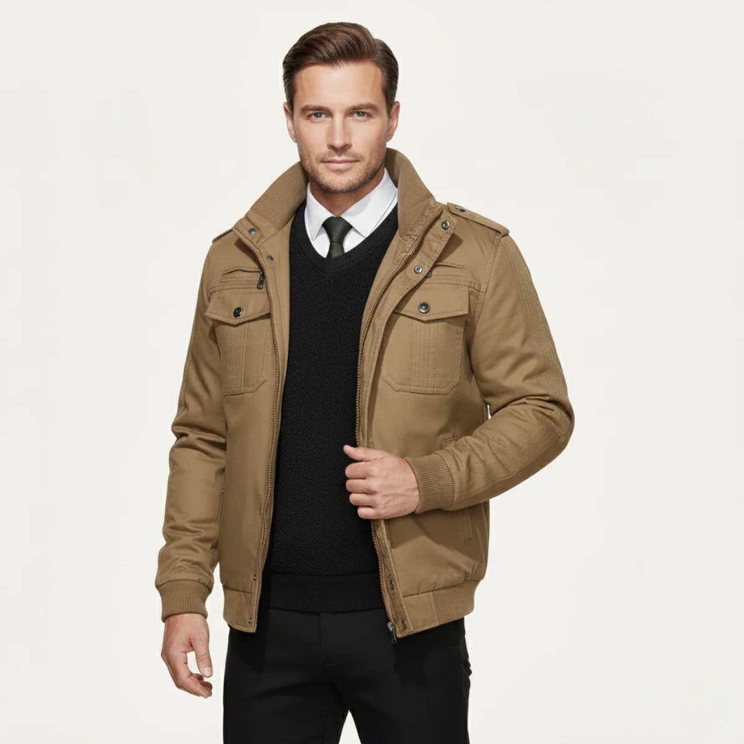 Stanley | Men's Fleece Lined Zip Up Military Winter Jacket