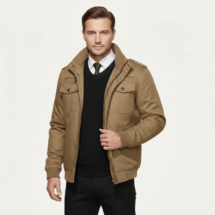 Stanley | Men's Fleece Lined Zip Up Military Winter Jacket