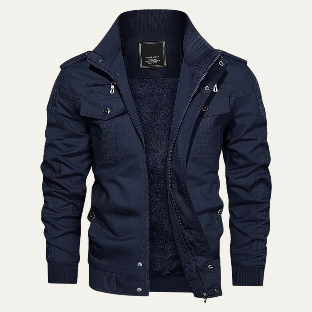Stanley | Men's Fleece Lined Zip Up Military Winter Jacket