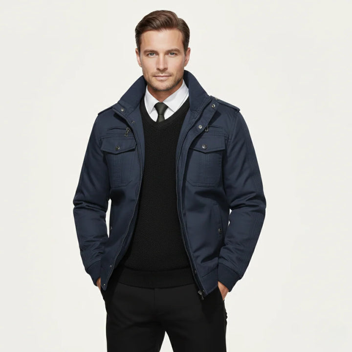 Stanley | Men's Fleece Lined Zip Up Military Winter Jacket