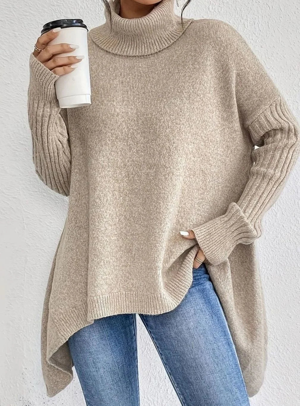 Tanya | Women's Oversized Turtleneck Sweater