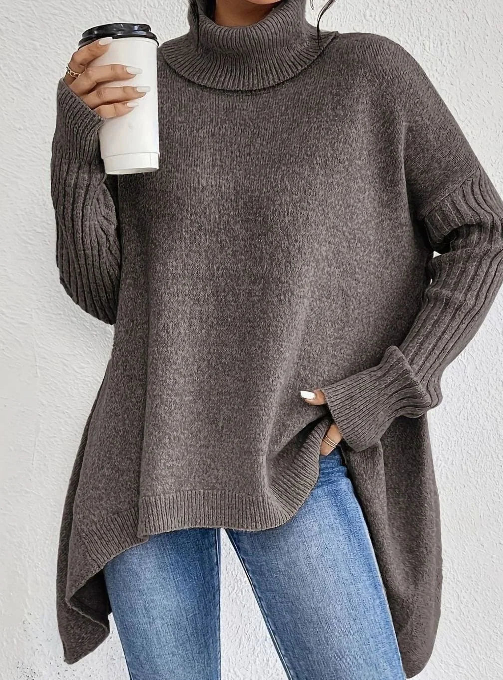 Tanya | Women's Oversized Turtleneck Sweater