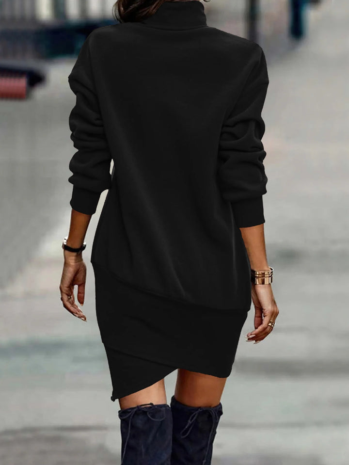 Taylor | Women's High-Neck Knit Mini Dress