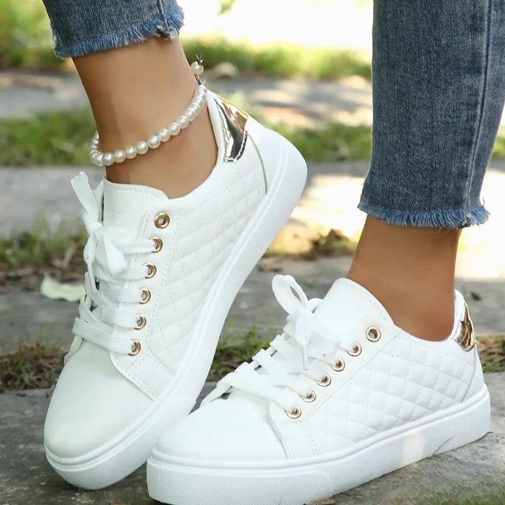 Terri | Women's Quilted Low-Top Trainers