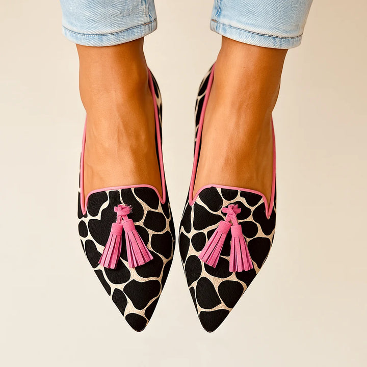 Tess | Women's Pointed-Toe Animal Print Loafers