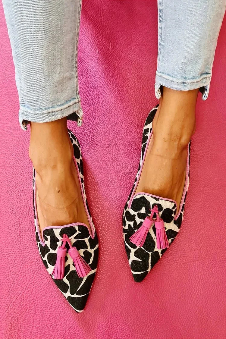Tess | Women's Pointed-Toe Animal Print Loafers