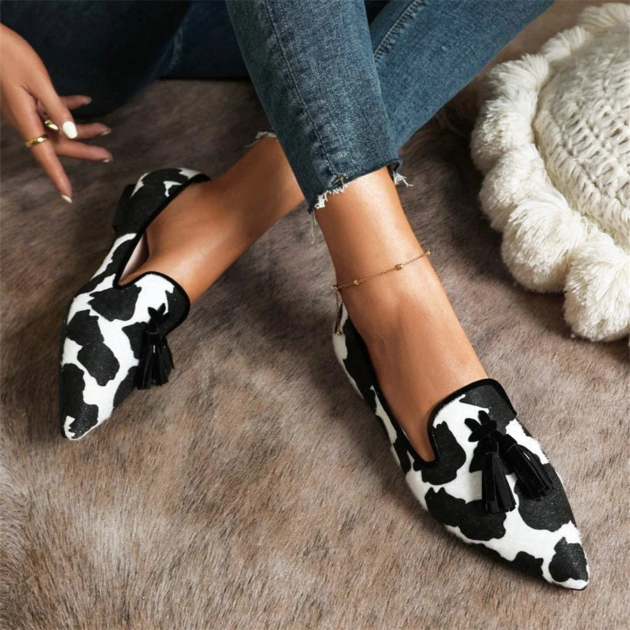 Tess | Women's Pointed-Toe Animal Print Loafers