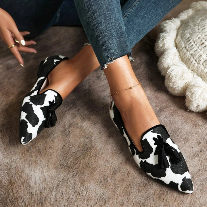 Tess | Women's Pointed-Toe Animal Print Loafers