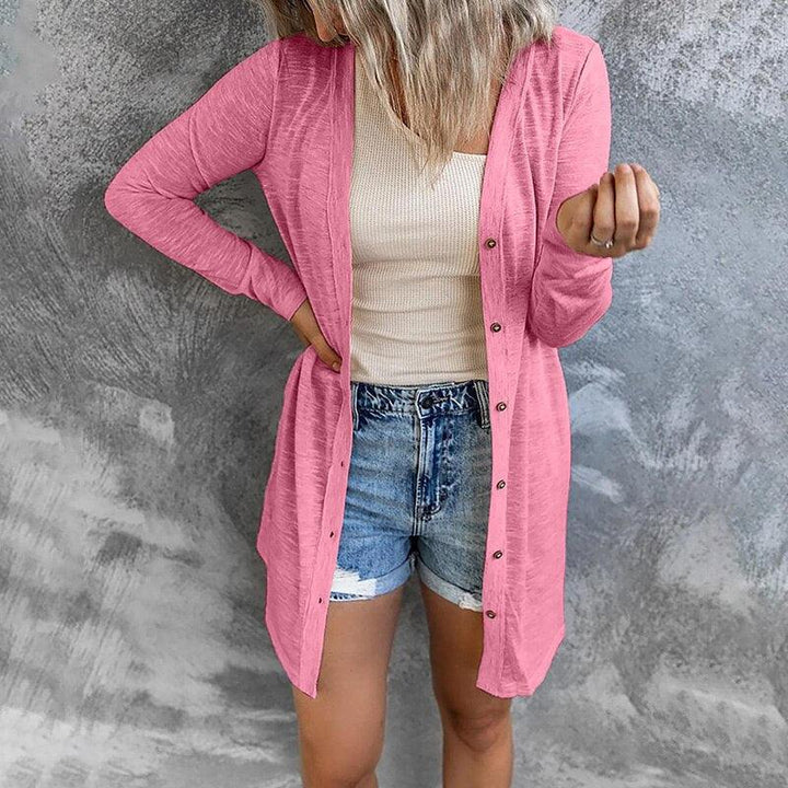 Tessa | Women's Longline Button-Front Cardigan