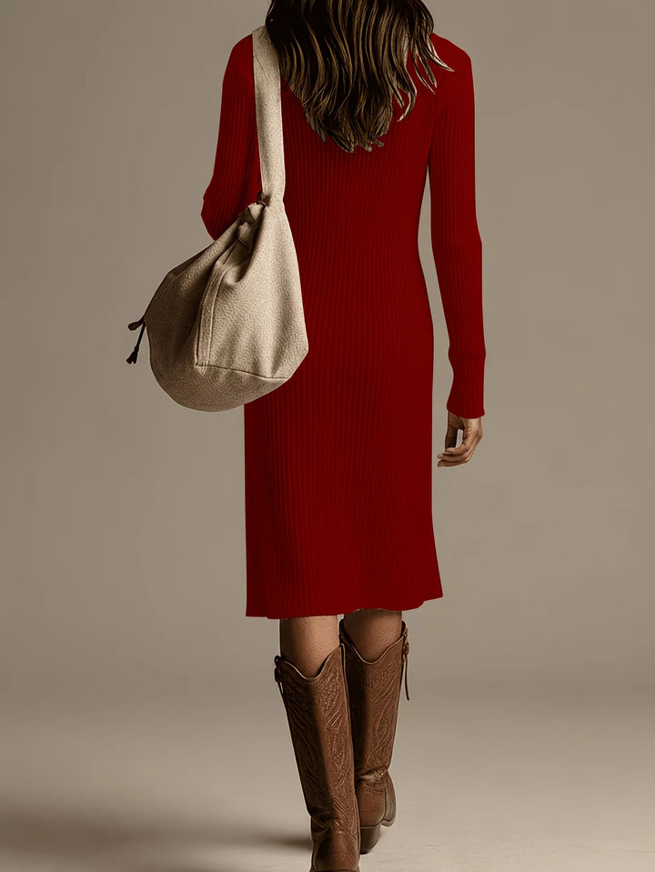 Tiffany | Women's Ribbed Midi Dress