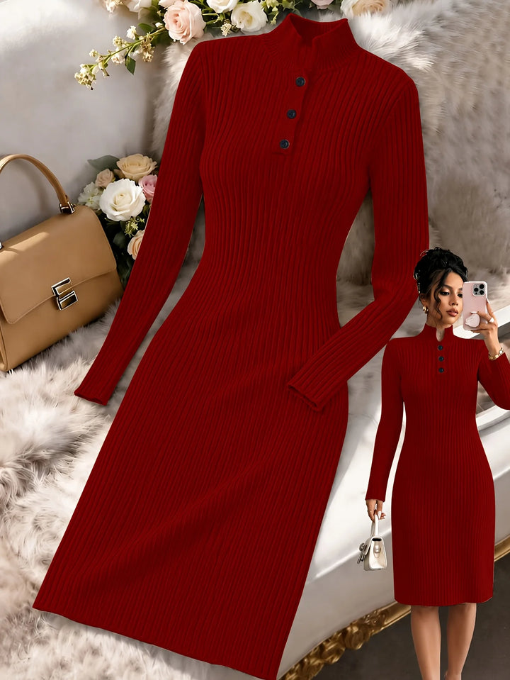 Tiffany | Women's Ribbed Midi Dress