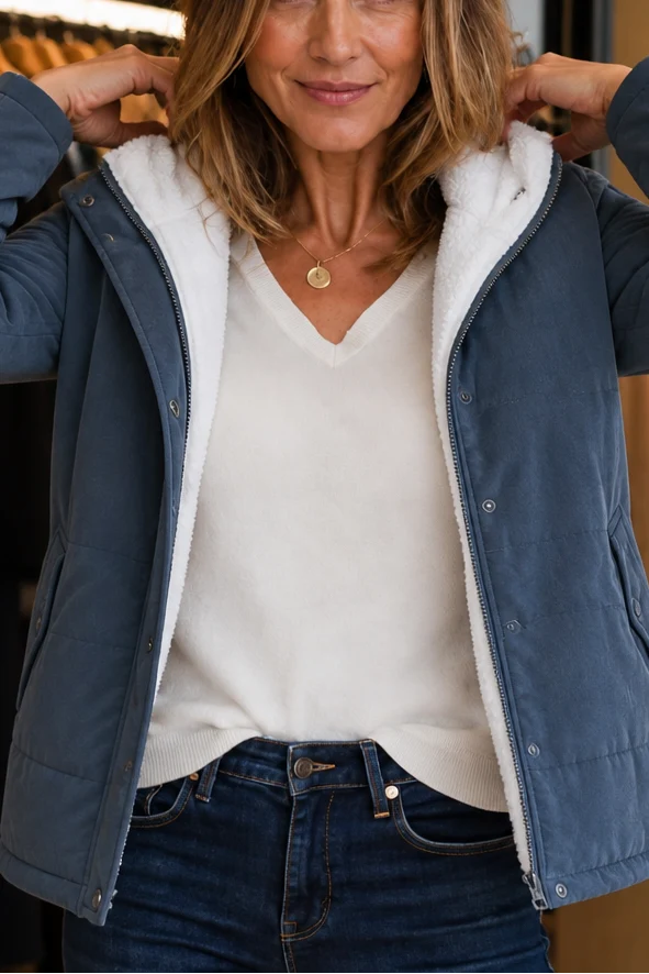Tilly | Ladies Thick Hooded Zip Up Puffer Jacket