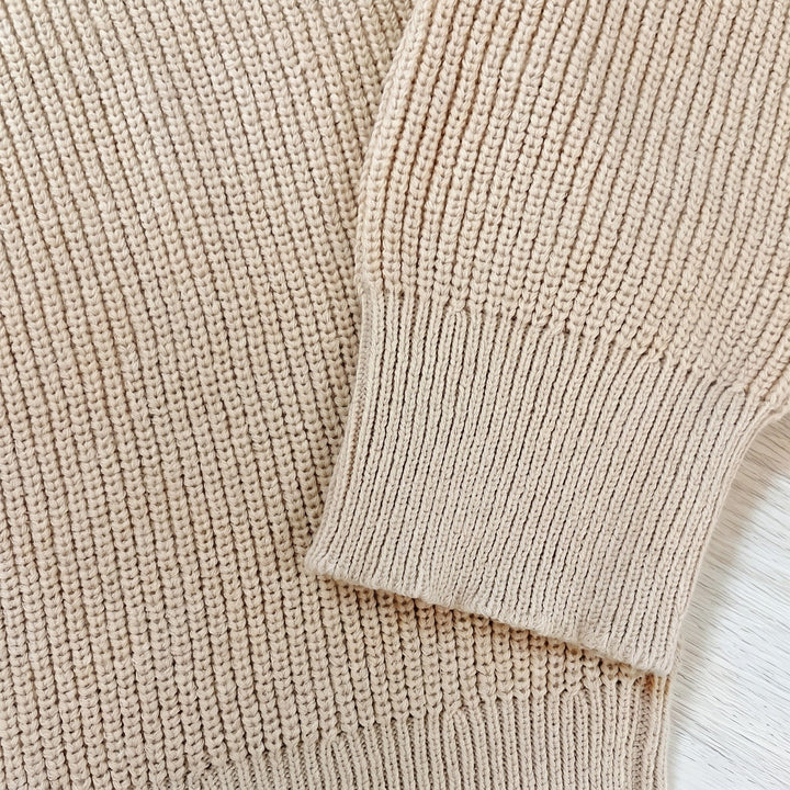 Toby | Men's Ribbed High Collar Knit Quarter Zip