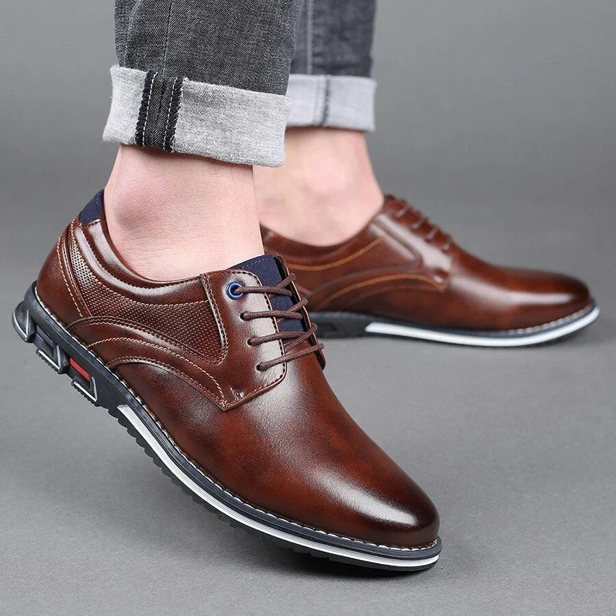 Tom | Men's Lace Up Round Toe Casual Dress Shoes