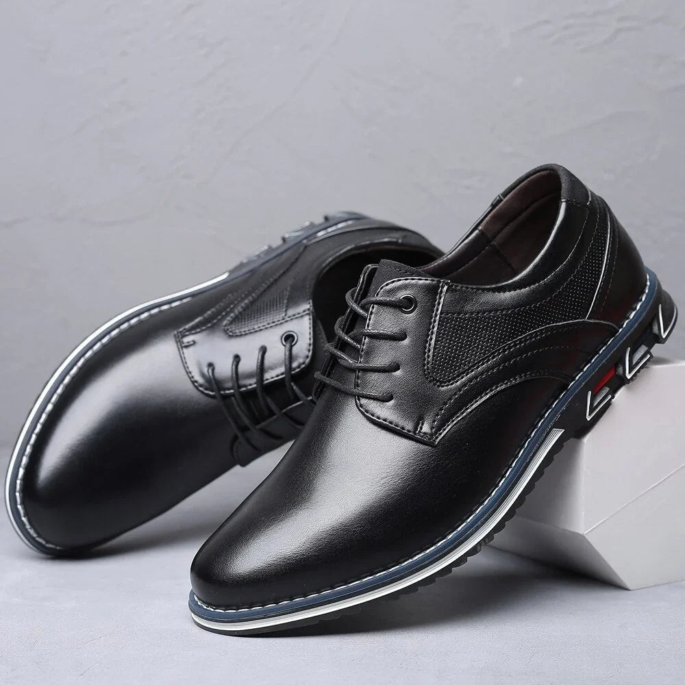 Tom | Men's Lace Up Round Toe Casual Dress Shoes