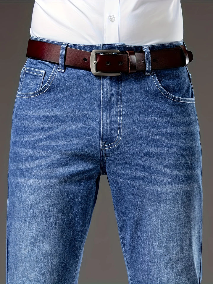 Tyler | Men's Straight-Leg Washed Jeans
