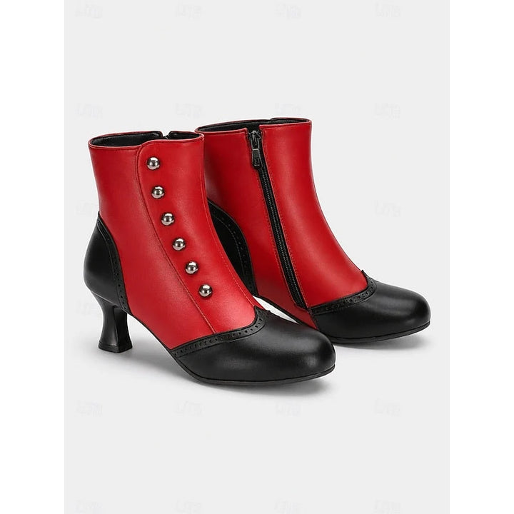 Véronique | Women's Two-Tone Buttoned Ankle Boots