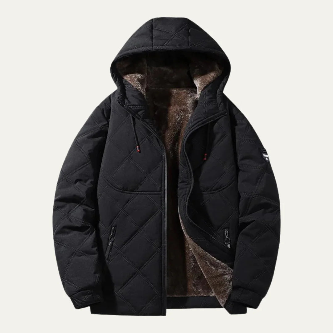 Walter | Men's Fleece Lined Stand Collar Quilted Jacket