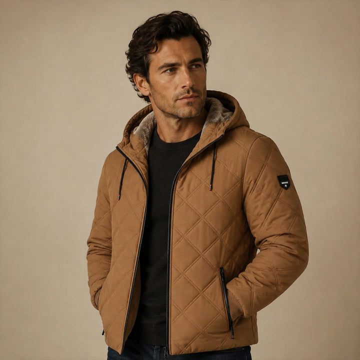 Walter | Men's Fleece Lined Stand Collar Quilted Jacket