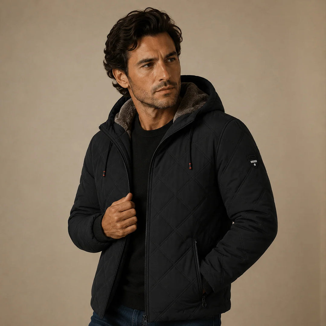 Walter | Men's Fleece Lined Stand Collar Quilted Jacket