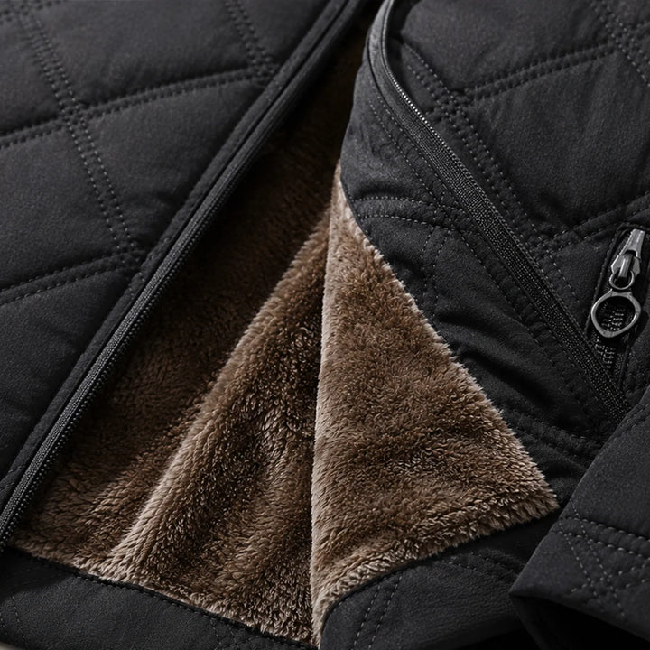 Walter | Men's Fleece Lined Stand Collar Quilted Jacket