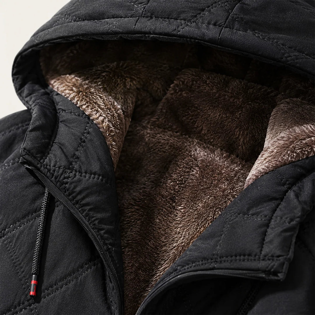 Walter | Men's Fleece Lined Stand Collar Quilted Jacket