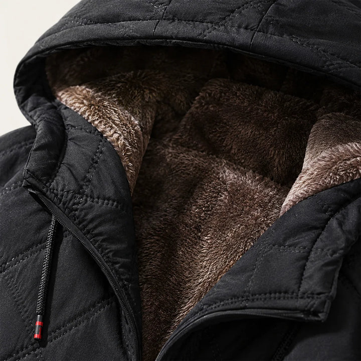Walter | Men's Fleece Lined Stand Collar Quilted Jacket
