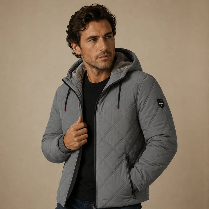 Walter | Men's Fleece Lined Stand Collar Quilted Jacket