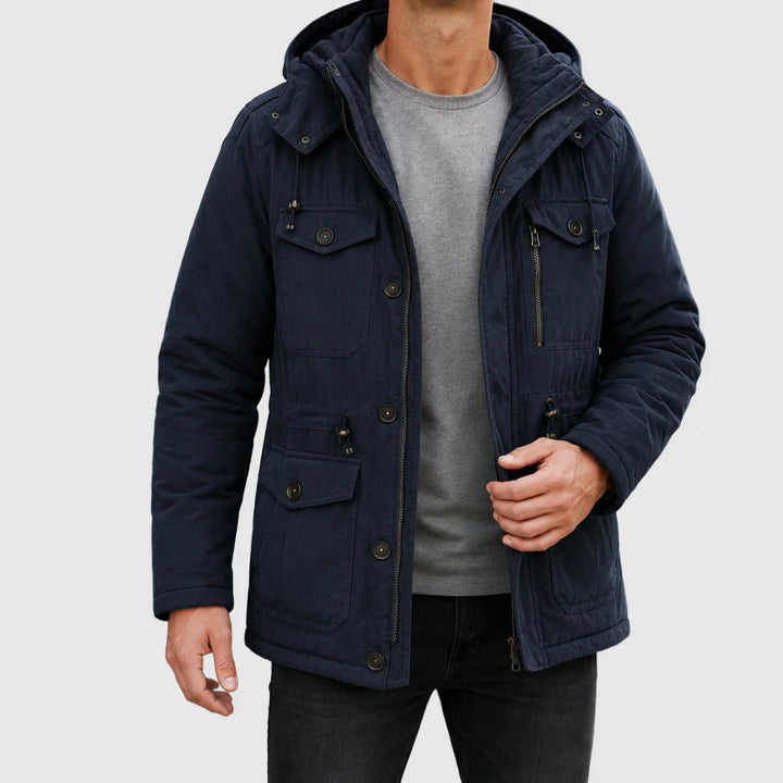 Wesley | Men's Hooded Drawstring Waist Field Jacket