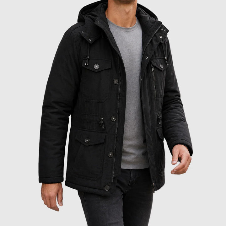 Wesley | Men's Hooded Drawstring Waist Field Jacket