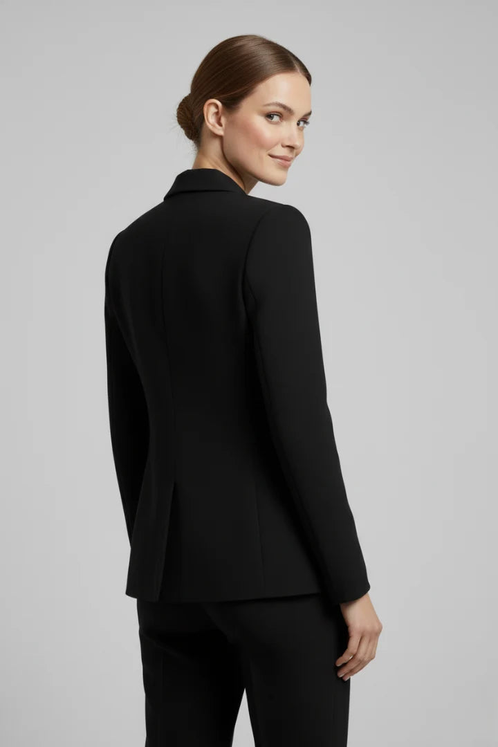 Willa | Women's Double Breasted Gold Button Suit Jacket