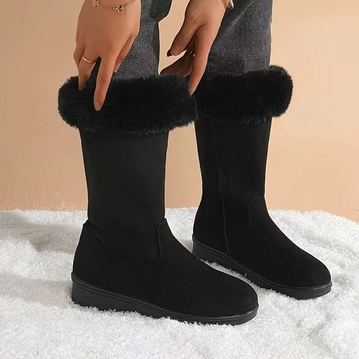 Willow | Women's Faux Fur Cuff Side Zip Winter Boots